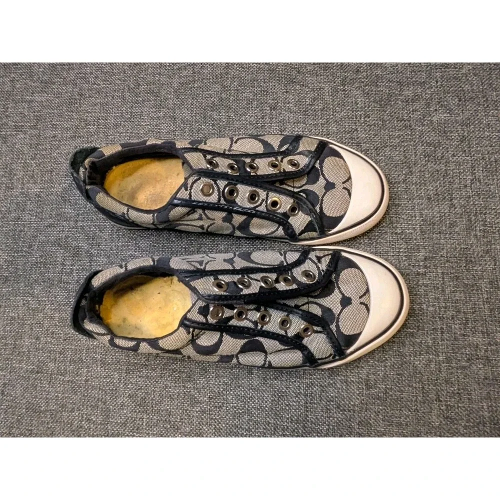 Coach Womens Lace Up Casual Low Top Shoes Size 5 B Sneakers No Inserts